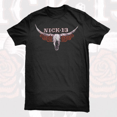 Nick 13 - Cattle Skull Shirt | Merch Connection - Metal, hardcore, punk, pop punk, rock, indie, and alternative band merchandise