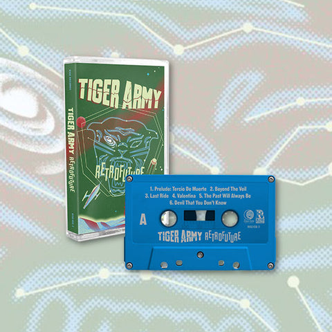 Tiger Army - Retrofuture Cassette (Blue) | Merch Connection - Metal, hardcore, punk, pop punk, rock, indie, and alternative band merchandise