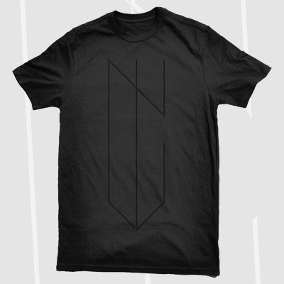 NYVES - Logo Shirt (Black on Black) | Merch Connection - Metal, hardcore, punk, pop punk, rock, indie, and alternative band merchandise