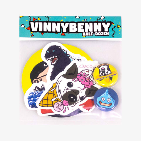 Vinny Benny - Button + Sticker Pack